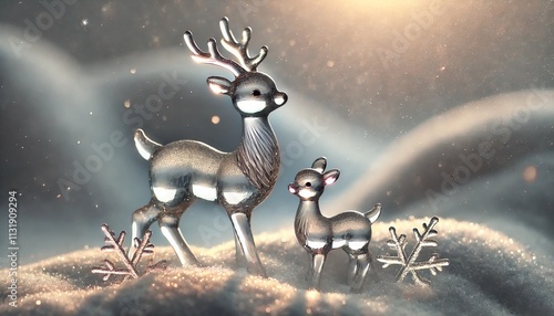 christmas card with deer