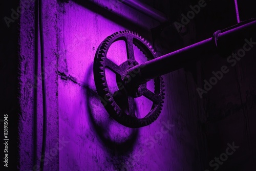 Purple Lit Industrial Gear photo