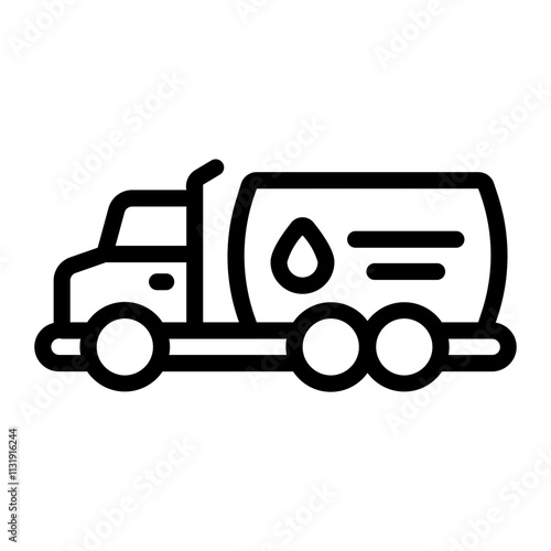 fuel truck Line Icon