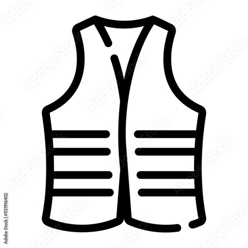 reflective vest Line Icon