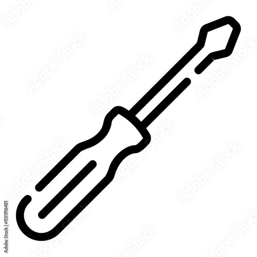 screwdriver Line Icon photo