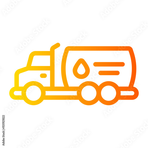 fuel truck Line Gradient Icon