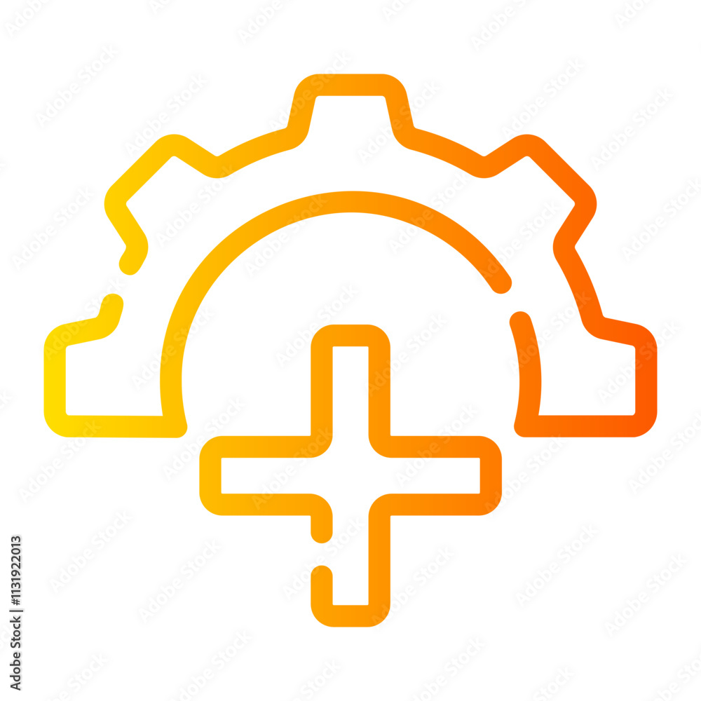 Obraz premium safety Line Gradient Icon