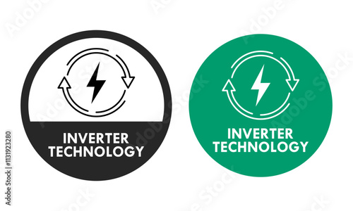 inverter technology logo template illustration
