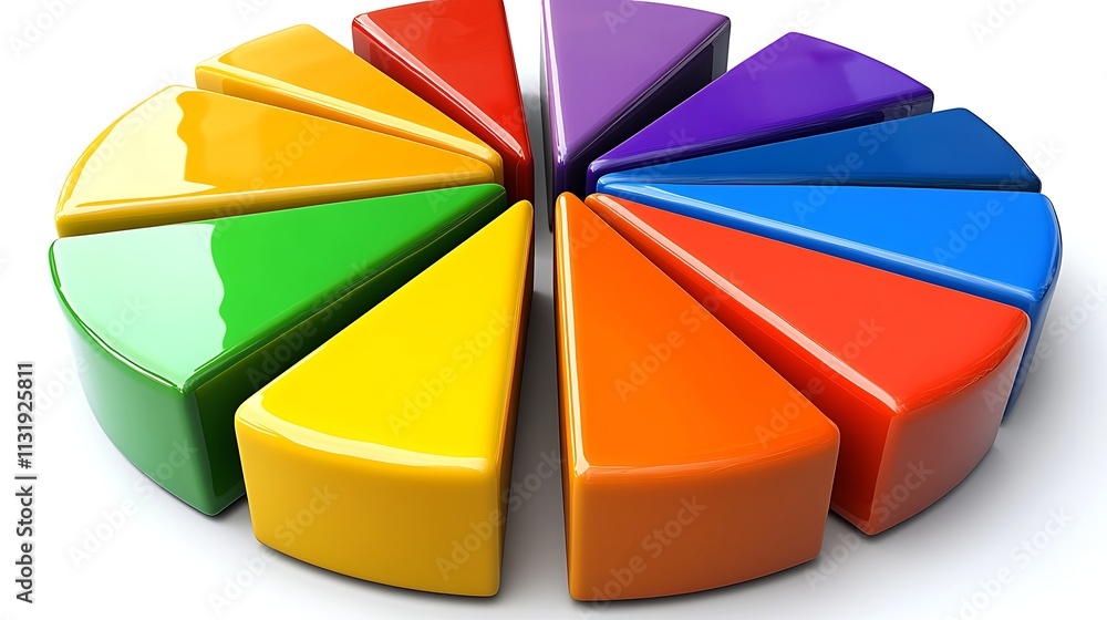 Obraz premium Colorful pie chart