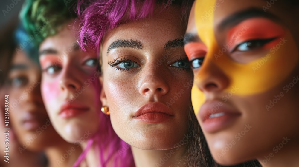 Obraz premium Empowering image promoting transgender rights and support, featuring diverse trans individuals advocating for respect and understanding