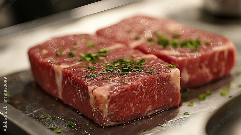 Fototapeta premium Sizzling Steaks: A Culinary Delight