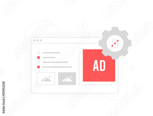 Dynamic Content in Social Media Ads. Automatically adapt ad content in real-time based on user behavior and preferences. Social media ad banners with changing visuals isolated vector Illustration