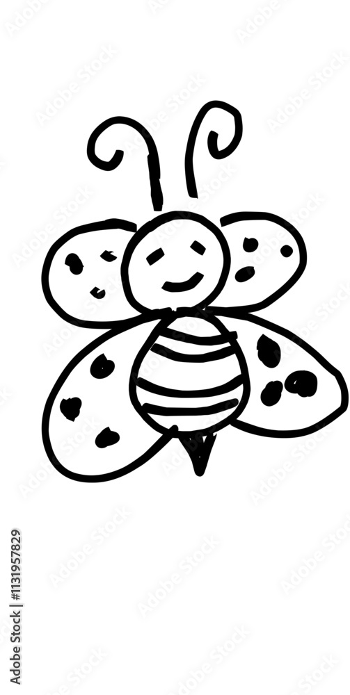 Naklejka premium hand drawn vector illustration of a bee