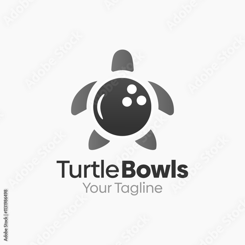 Turtle Bowling Logo Design Template. Good for Business, Agency, Community and Organization.  photo