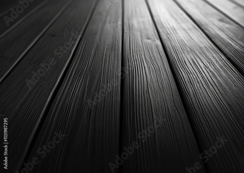 Dark wood planks background, perspective view. photo