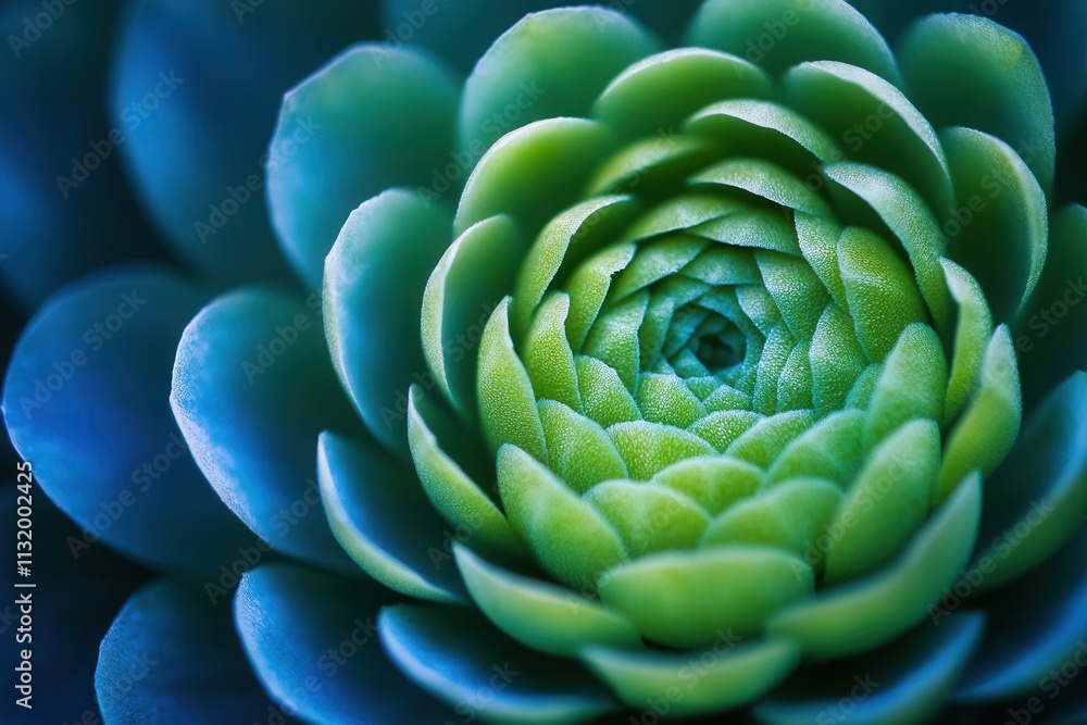 Obraz premium Close-up of a succulent plant showcasing intricate details.