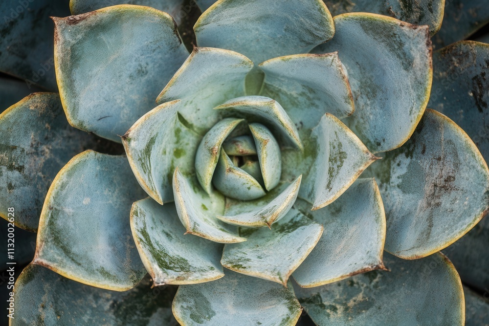 Fototapeta premium Close-up of a succulent plant with layered leaves.