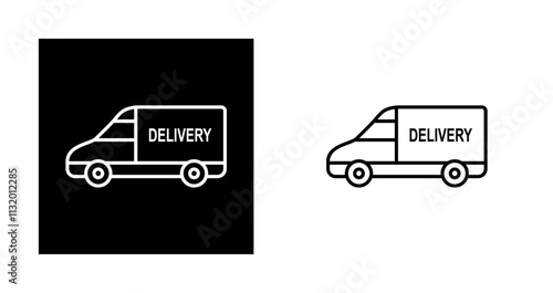 Delivery Car Vector Icon photo