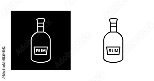 Bottle of Rum Vector Icon