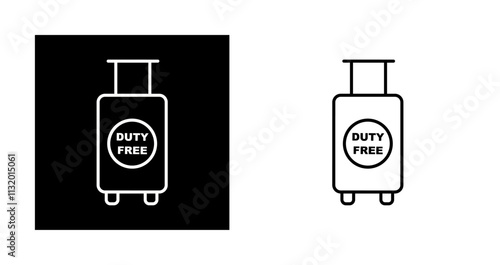 Duty Free Luggage Vector Icon