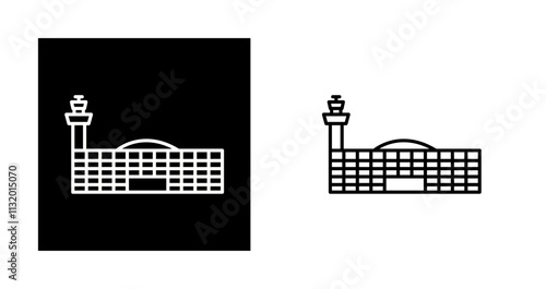 Airport Building Vector Icon