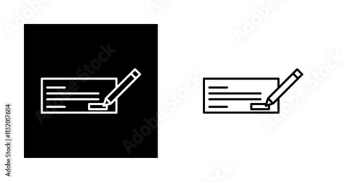 Write Cheque Vector Icon