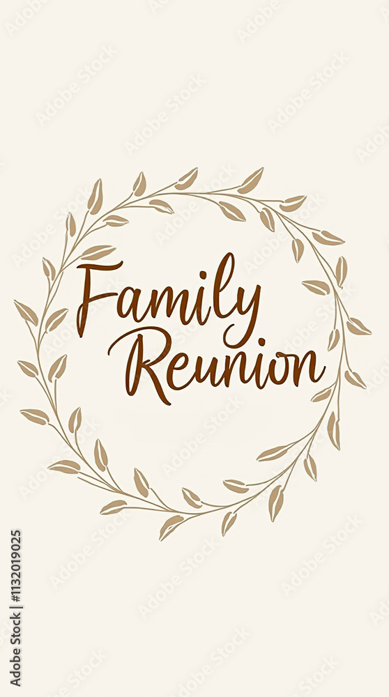 Obraz premium Elegant lettering design for a family reunion celebration