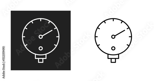 Pressure Gauge Vector Icon