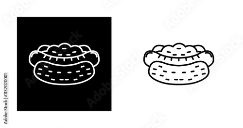 Hot Dog Vector Icon