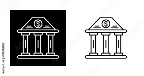 Bank Building Vector Icon