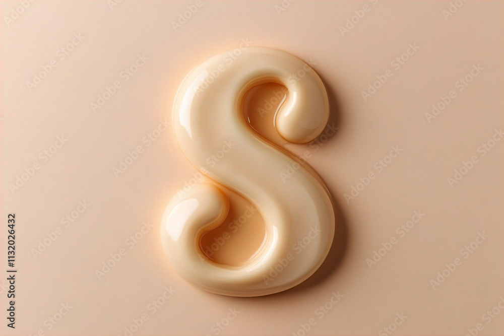 Naklejka premium Glossy lotion dollop in an 