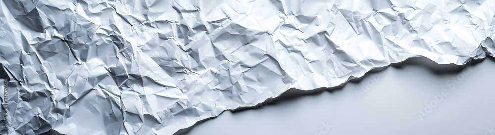 Fototapeta premium White Crumpled Paper Texture Close Up 