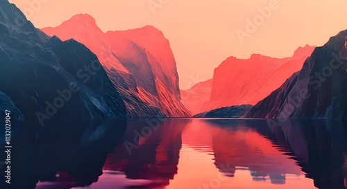 Calm lines pure color landscape