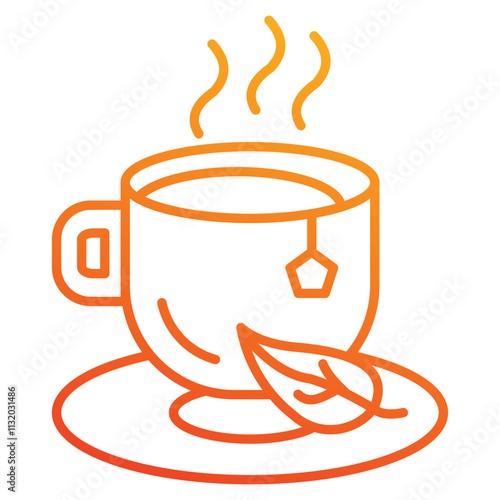 Tea icon element for design