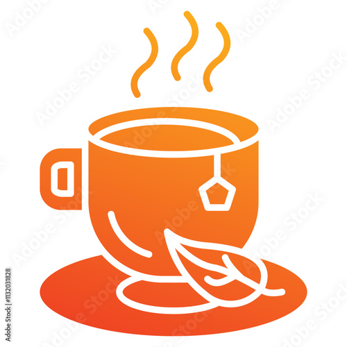 Tea icon element for design