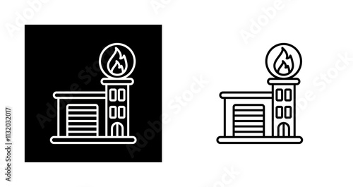 Fire Station Vector Icon