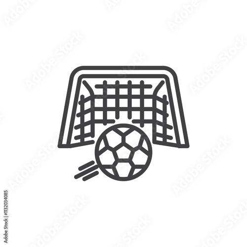 Soccer Penalty Kick line icon