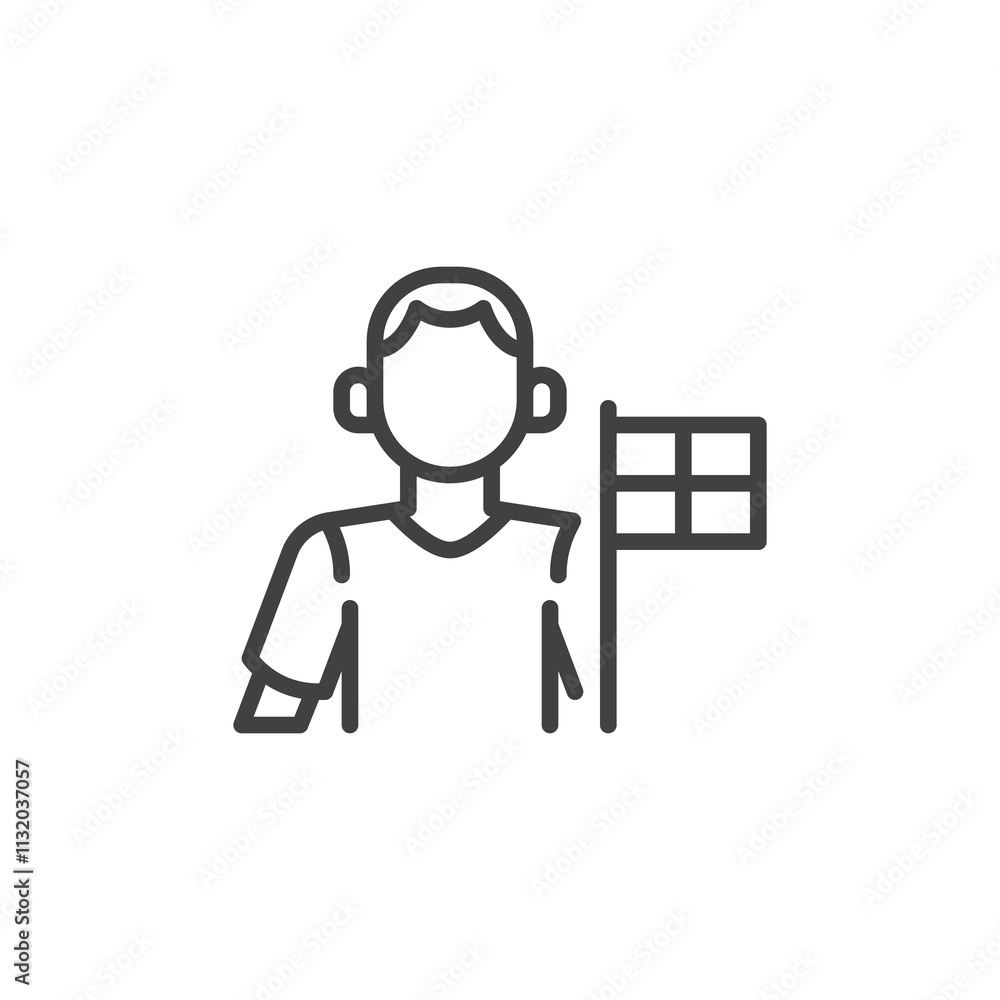 Obraz premium Soccer Linesman line icon