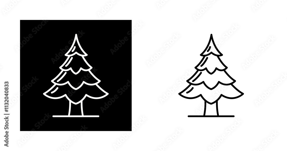 Fototapeta premium Pine Tree Vector Icon