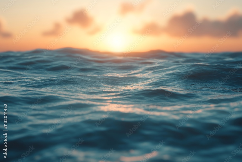 Obraz premium Abstract ocean scene with blurred elements and softly defocused lights creating a dreamy atmosphere