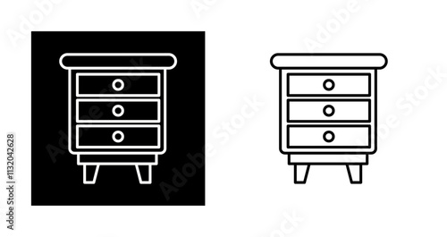 Chest Of Drawers Vector Icon