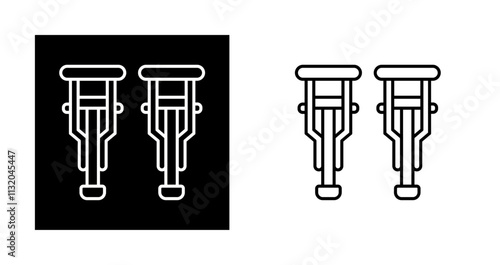 Crutches Vector Icon
