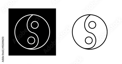 Yin Yang Vector Icon