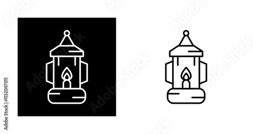 Oil Lamp Vector Icon