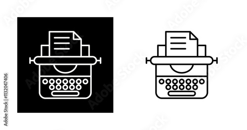 Typewriter Vector Icon