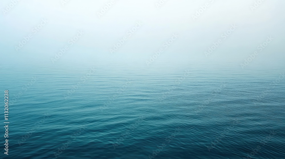 Obraz premium Tranquil Seascape With Gentle Waves and Soft Horizon in Blue Tones