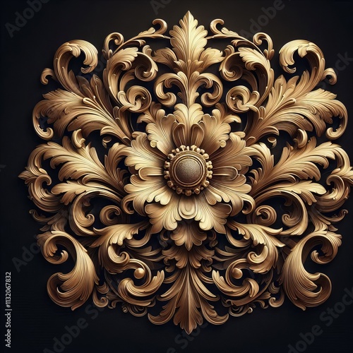 Baroque Ornament Elaborate Baroque style ornaments offering a lu