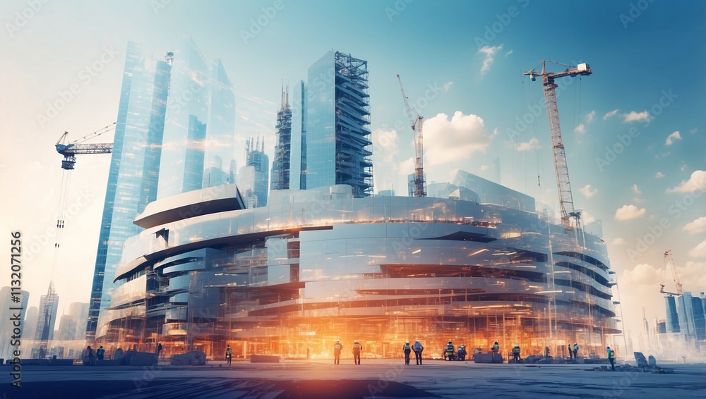 Obraz premium Innovative Future Building Construction
