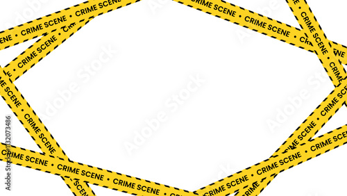 Police yellow and black warning tape. Crime scene tape.