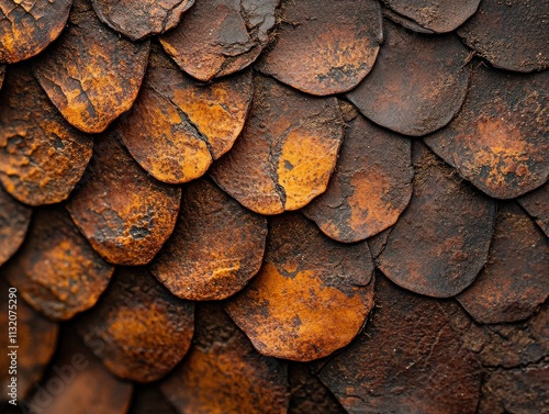 Wallpaper Mural Coiled copperhead snake close-up of scales in nature's habitat Torontodigital.ca