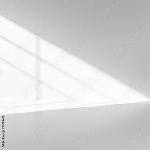 Modern abstract background with intersecting lines and subtle shadow effects on a plain white surface.