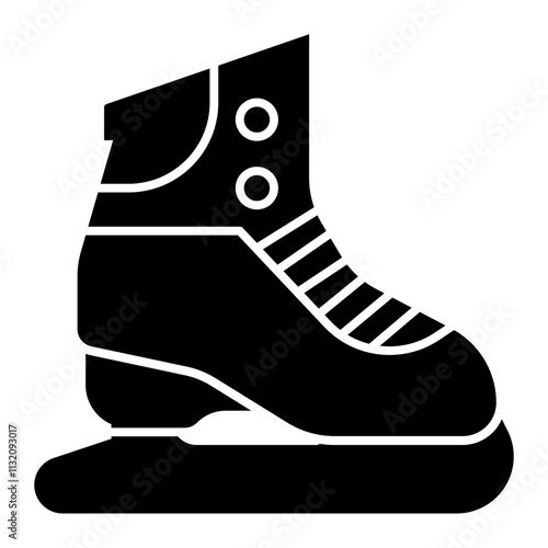 Ice skates solid icon