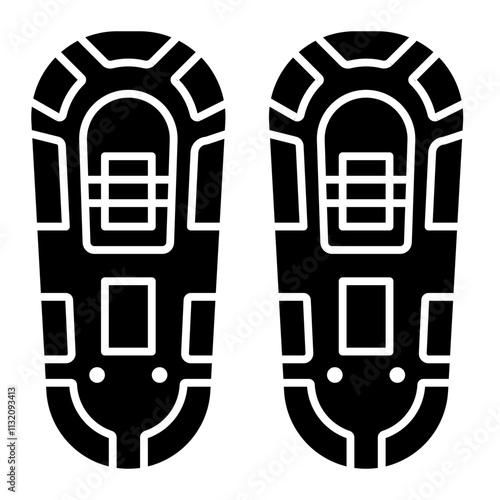 Snowshoes solid icon