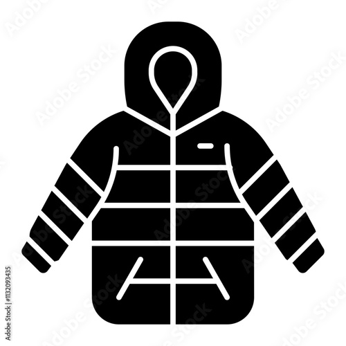 Winter jacket solid icon
